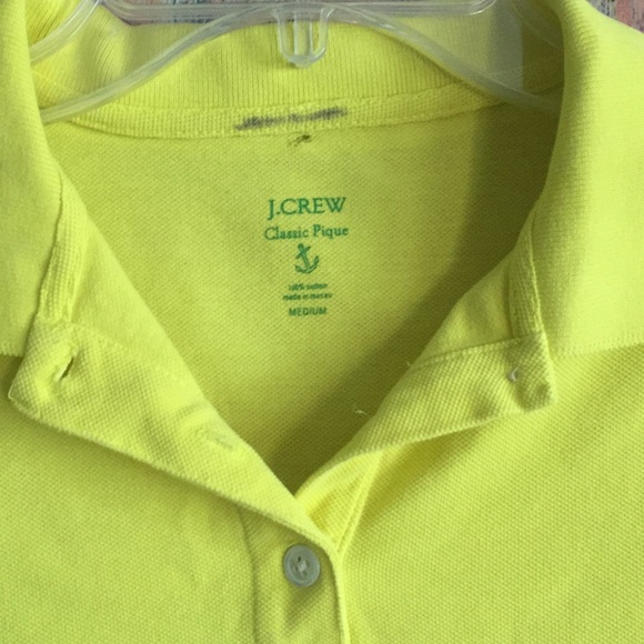 J. CREW CLASSIC STRETCH PIQUE SS POLO SHIRT NEON M - Picture 6 of 8